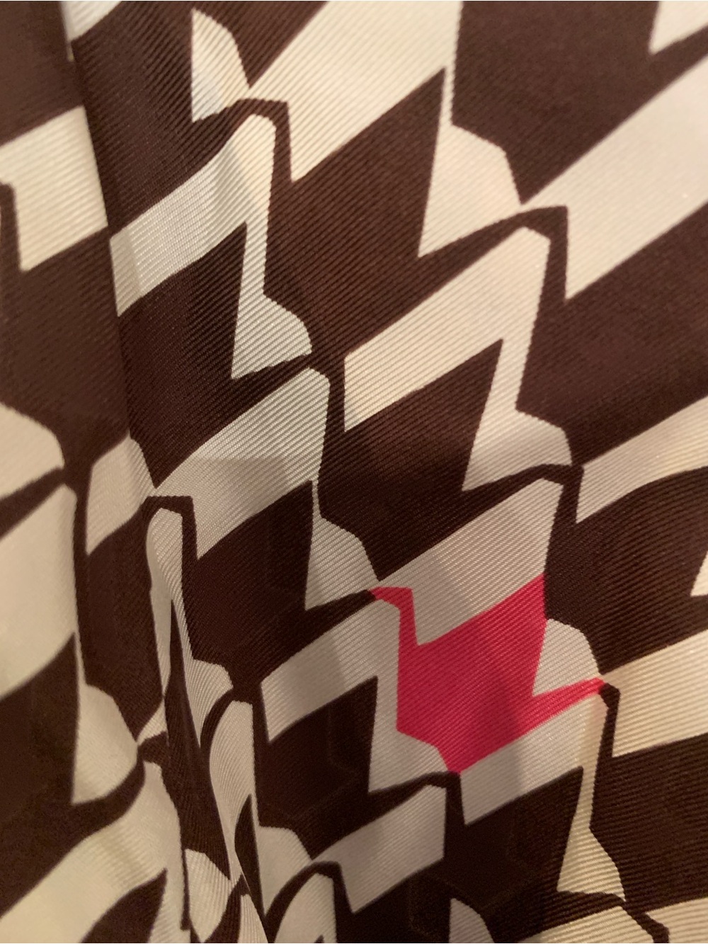Lilly Pulitzer Brown & White Crane Pose Wrap Belt SilkTop with Pink AccentNWT S - Picture 4 of 6